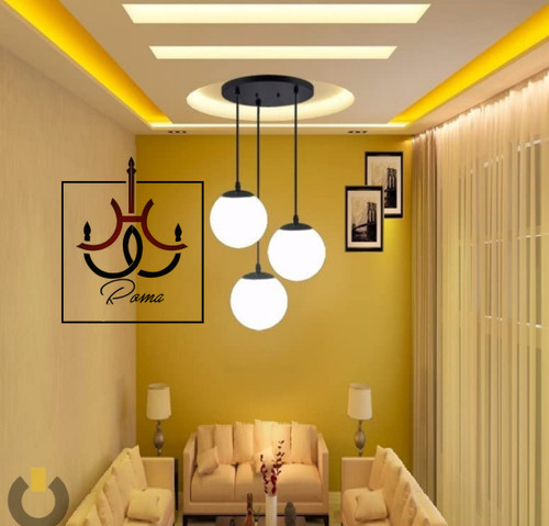 لوستر مینیمال مولکولی سه شعله با طراحی خاص و نوردهی مناسب برای اتاق خواب و آشپزخانه از برند رومالوستر