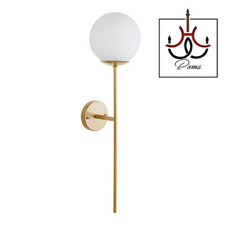 دیوارکوب مولکولی تک شعله طلایی | چراغ دیواری مدرن و خاص مناسب اتاق خواب و راهرو| کد DMT-11 | برند رومالوستر